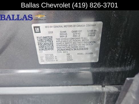 Certified 2019 Chevrolet Equinox LT FWD image 33