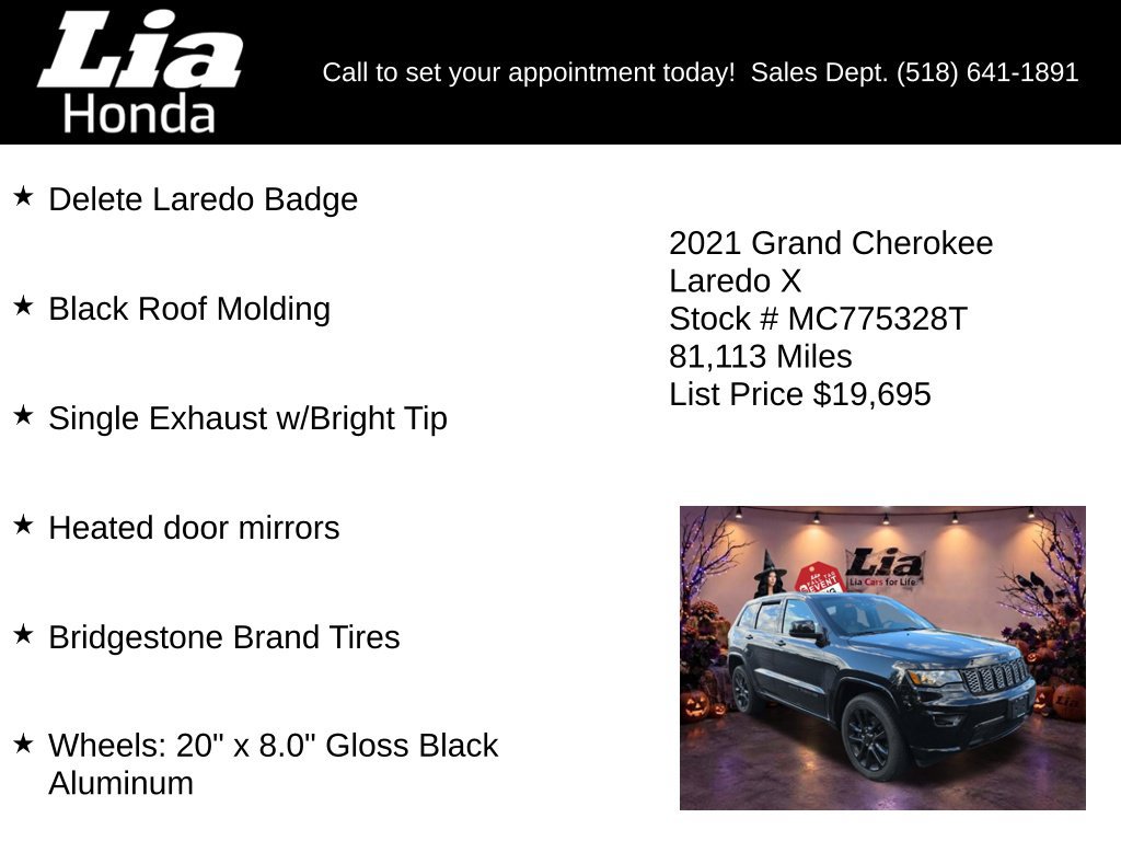 Used 2021 Jeep Grand Cherokee Laredo X AWD/4WD image 11