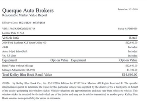 Used 2016 Ford Explorer XLT w/ Equipment Group 201A AWD/4WD image 6
