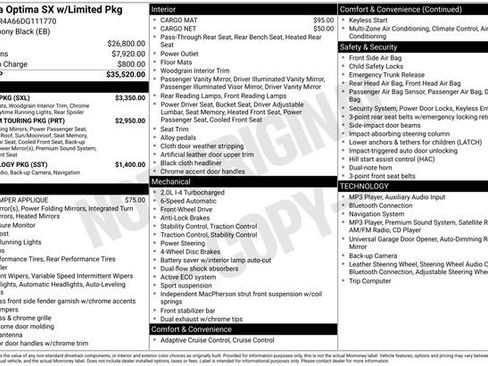 Used 2013 Kia Optima SX w/ Limited Pkg FWD image 10