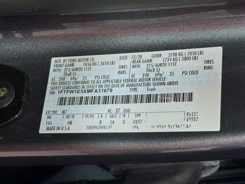 Used 2021 Ford F150 Lariat w/ Equipment Group 502A High AWD/4WD image 38