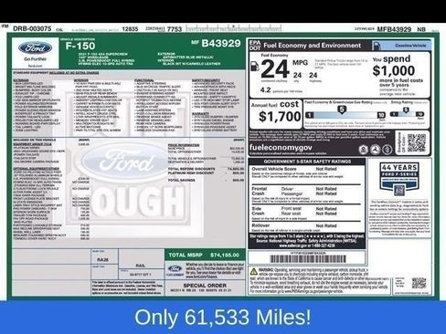 Used 2021 Ford F150 Platinum w/ Equipment Group 701A High AWD/4WD image 2