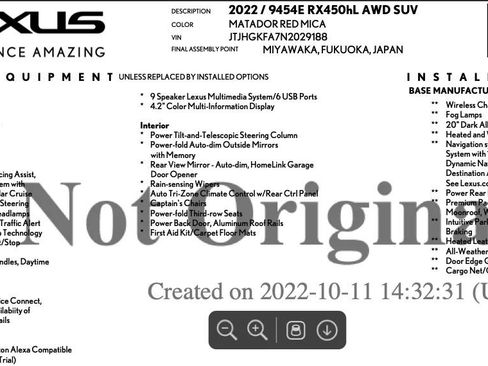 Used 2022 Lexus RX 450hL AWD w/ Premium Package image 2