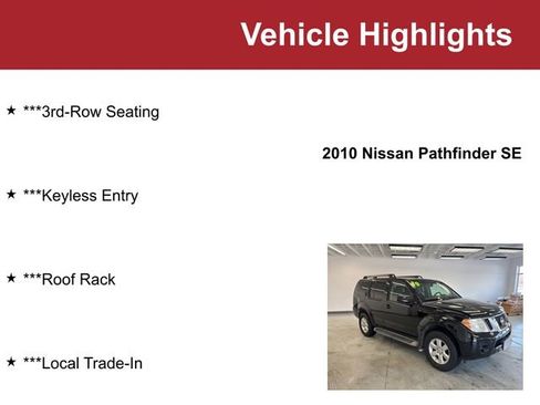 Used 2010 Nissan Pathfinder SE image 2