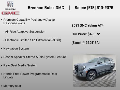 Certified 2021 GMC Yukon AT4 w/ AT4 Premium Plus Package AWD/4WD image 18