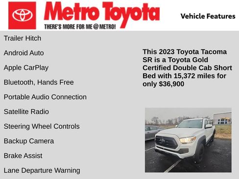 Certified 2023 Toyota Tacoma SR image 9