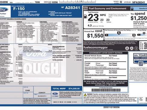 Used 2022 Ford F150 Lariat w/ Equipment Group 502A High AWD/4WD image 24