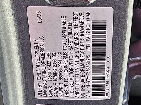 Certified 2025 Honda Accord SE image 43