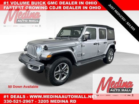 Used 2021 Jeep Wrangler Unlimited Sahara w/ LED Lighting Group image 1