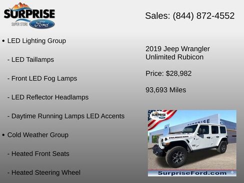 Used 2019 Jeep Wrangler Unlimited Rubicon AWD/4WD image 6