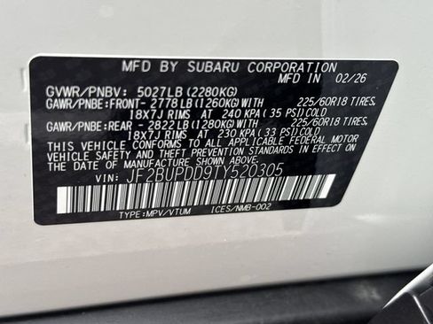 New 2026 Subaru Outback Limited AWD/4WD image 28