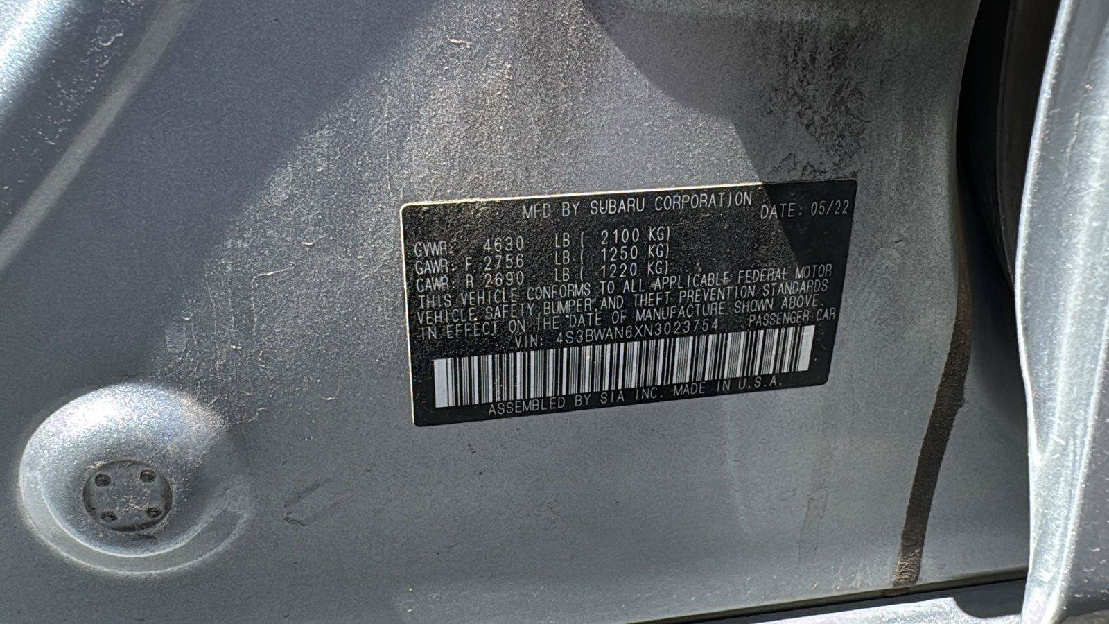 Used 2022 Subaru Legacy Limited AWD/4WD image 21