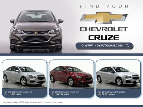 Used 2014 Chevrolet Cruze LT FWD image 1
