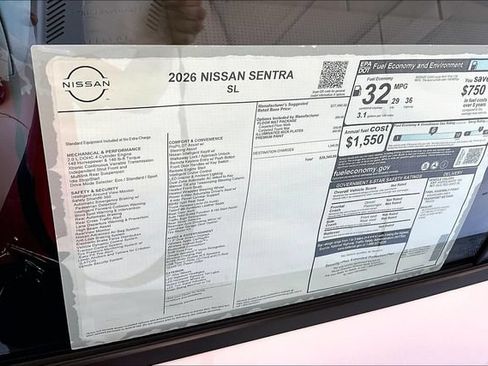 New 2026 Nissan Sentra SL w/ Floor Mat Package FWD image 39