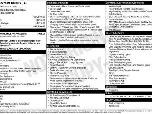 Used 2022 Chevrolet Bolt LT w/ Driver Confidence Package image 40