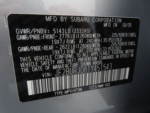 New 2026 Subaru Outback Touring XT image 30