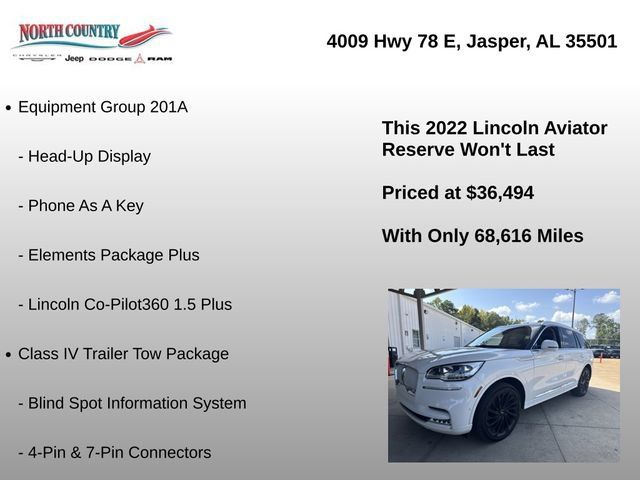 Used 2022 Lincoln Aviator Reserve w/ Equipment Group 201A AWD/4WD image 8