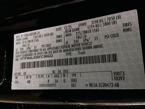 New 2025 Ford F150 Tremor w/ Equipment Group 402A High image 34