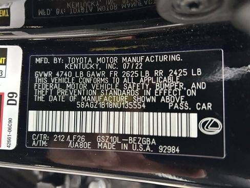 Used 2022 Lexus ES 350 F Sport w/ Accessory Package 2 image 23