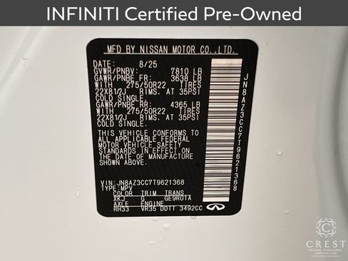 Certified 2026 INFINITI QX80 Autograph w/ Premium Cargo Package AWD/4WD image 34