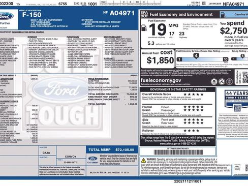 Used 2022 Ford F150 King Ranch w/ Equipment Group 601A High image 37