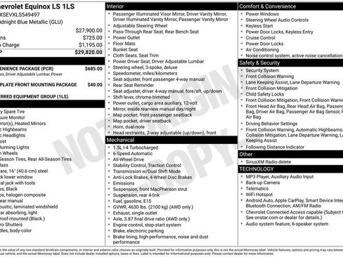 Used 2020 Chevrolet Equinox LS w/ LS Convenience Package AWD/4WD image 4