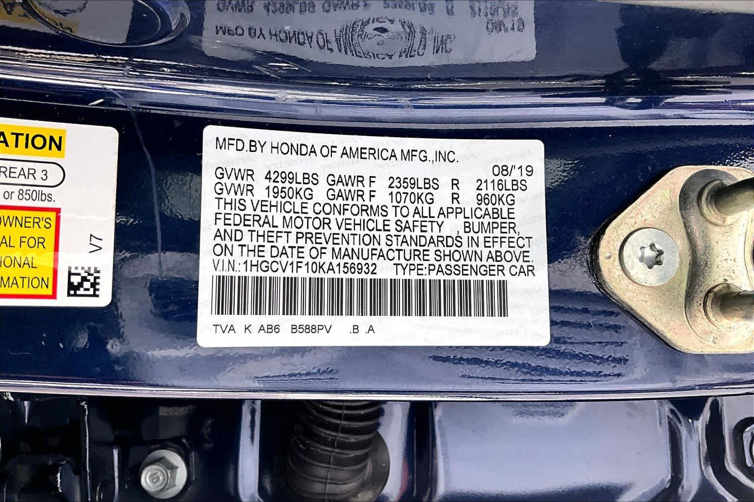 Used 2019 Honda Accord LX image 34