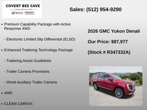 Used 2026 GMC Yukon Denali w/ Denali Reserve Package AWD/4WD image 36