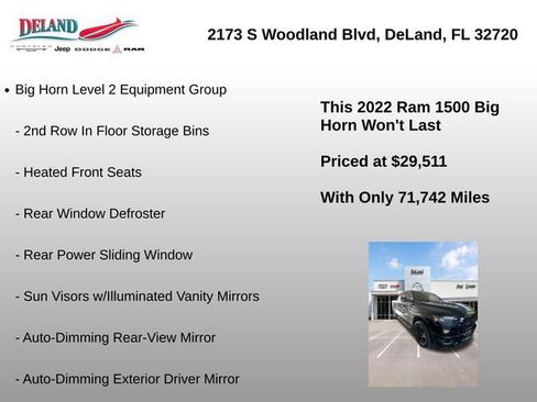 Used 2022 RAM 1500 Big Horn RWD image 2