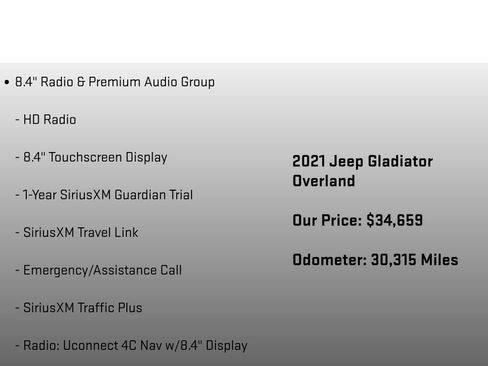 Used 2021 Jeep Gladiator Overland AWD/4WD image 12