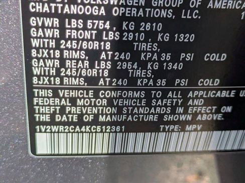 Used 2019 Volkswagen Atlas SE w/ Towing Package image 17