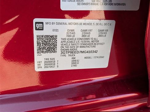 Certified 2021 GMC Sierra 1500 AT4 image 23