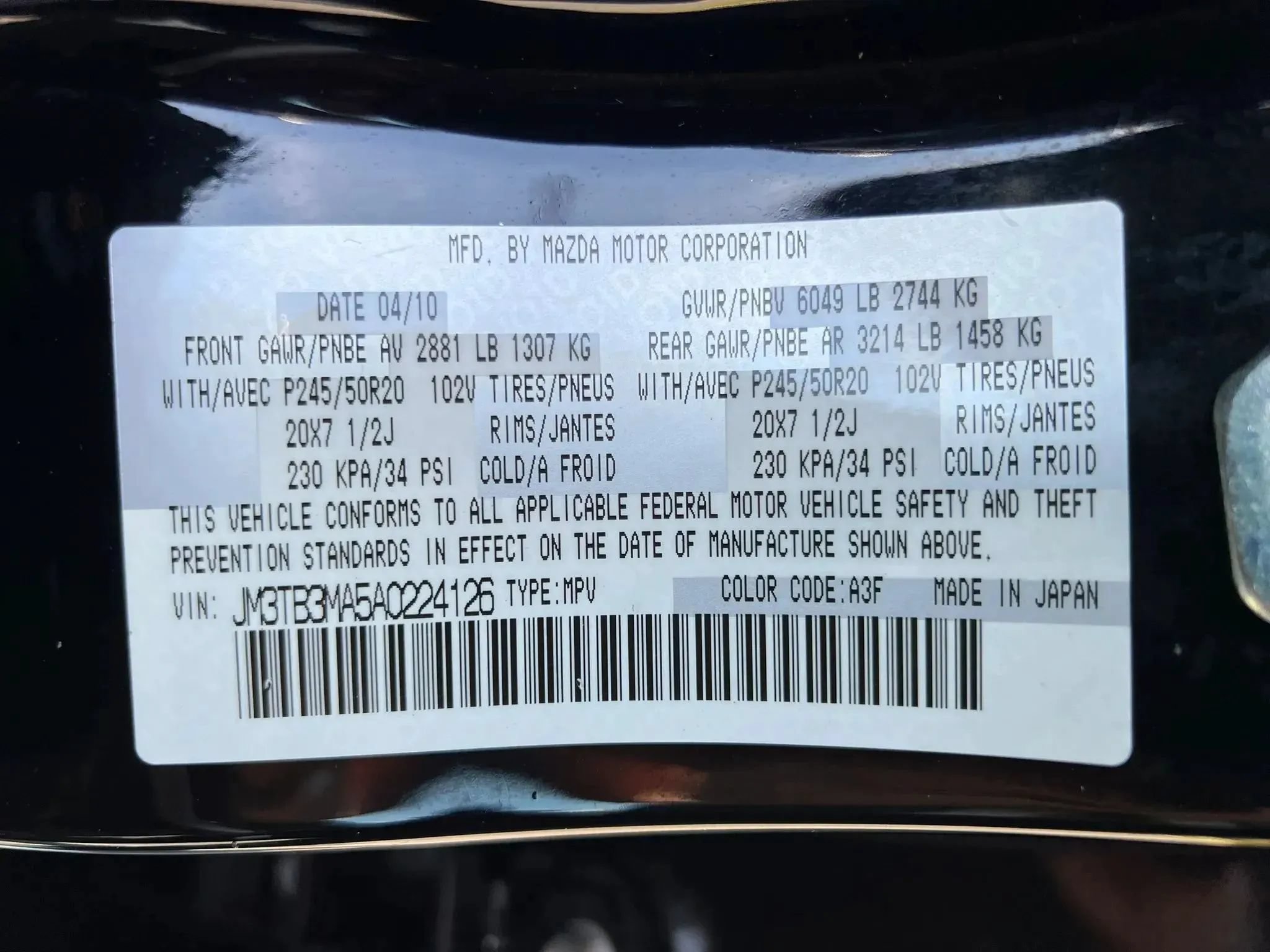 Used 2010 MAZDA CX-9 Grand Touring w/ Moonroof & Bose Audio Pkg AWD/4WD image 46
