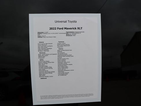 Used 2022 Ford Maverick XLT w/ Equipment Group 300A Standard image 49