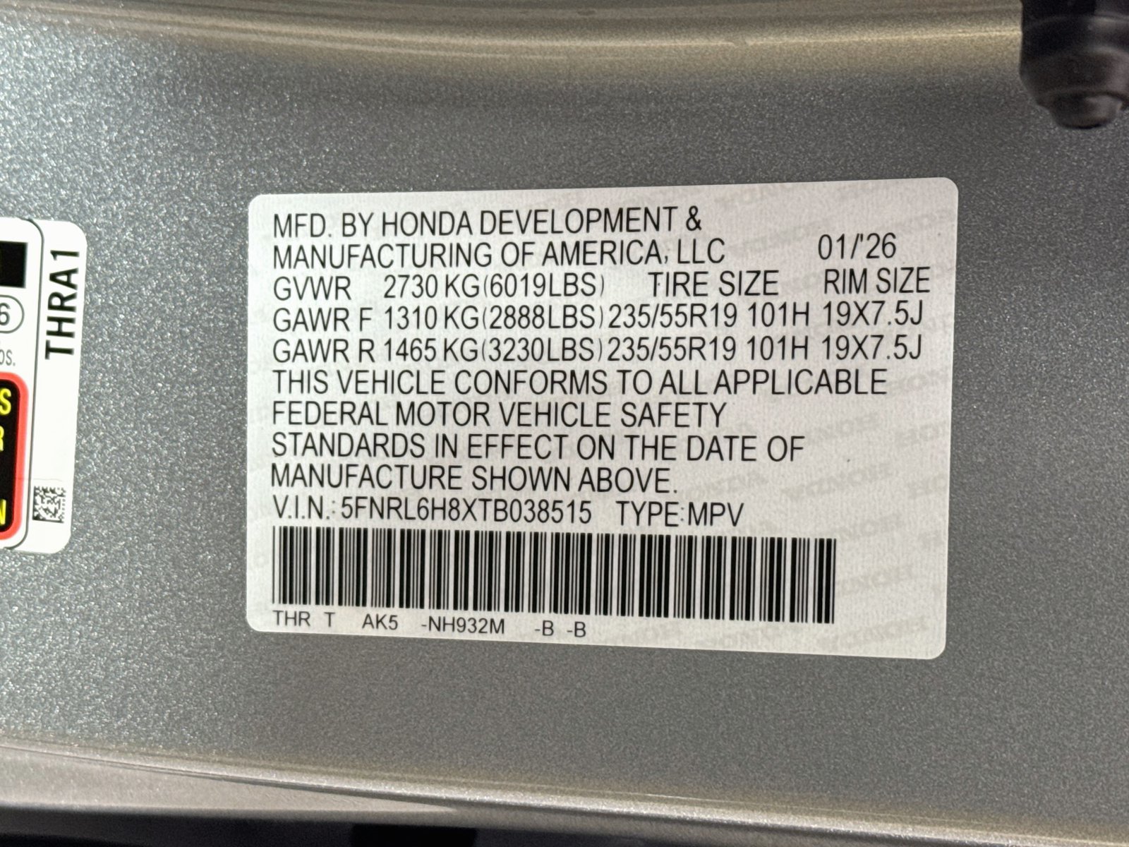 Used 2026 Honda Odyssey Touring image 35