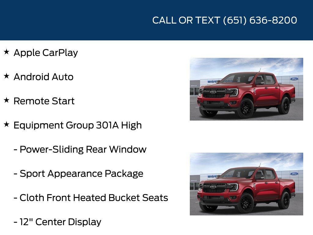 New 2026 Ford Ranger XLT w/ Equipment Group 301A High AWD/4WD image 5