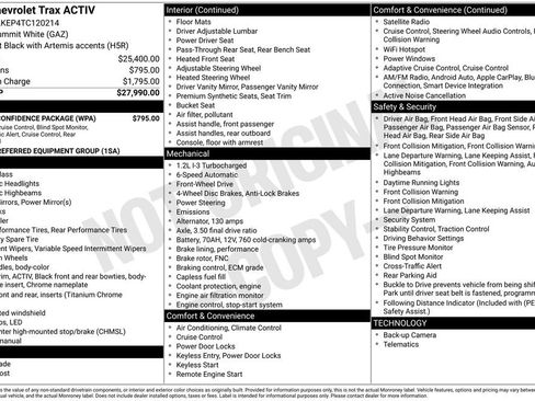 New 2026 Chevrolet Trax ACTIV w/ Driver Confidence Package FWD image 10
