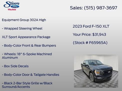 Used 2023 Ford F150 XLT w/ Equipment Group 302A High AWD/4WD image 22