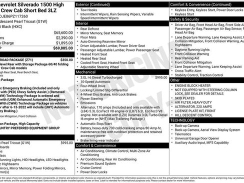 Used 2023 Chevrolet Silverado 1500 High Country w/ Z71 Off-Road Package AWD/4WD image 35