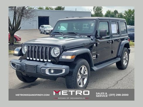 Used 2020 Jeep Wrangler Unlimited Sahara w/ Uconnect 4C Nav & Sound Group AWD/4WD image 1