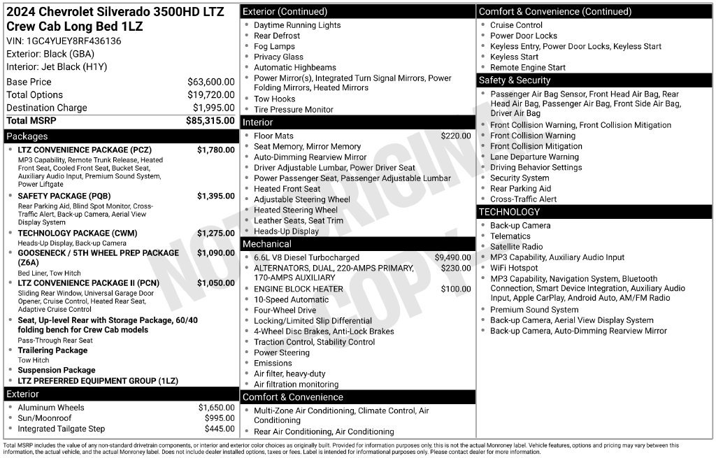 Used 2024 Chevrolet Silverado 3500 LTZ w/ LTZ Convenience Package AWD/4WD image 35