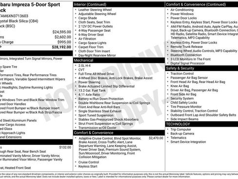 Used 2022 Subaru Impreza 2.0i Sport image 27