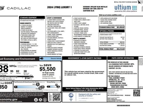 Used 2024 Cadillac Lyriq Luxury RWD image 3