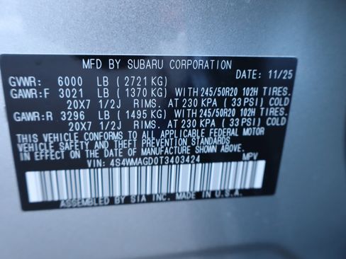 New 2026 Subaru Ascent Limited image 26