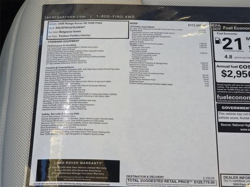 New 2026 Land Rover Range Rover SE image 38