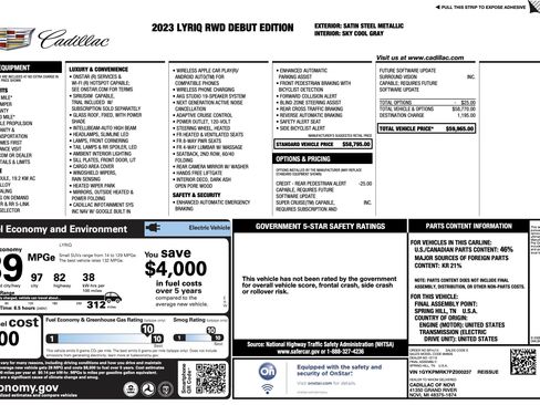 Used 2023 Cadillac Lyriq 2WD image 2