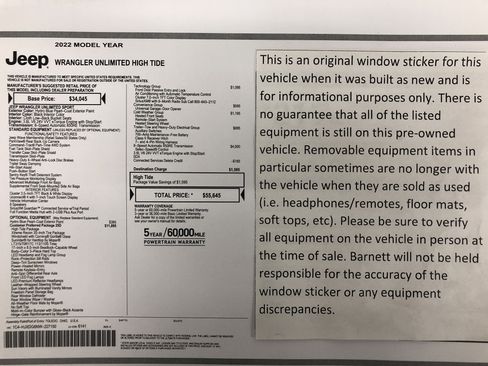 Certified 2022 Jeep Wrangler Unlimited Sport image 2