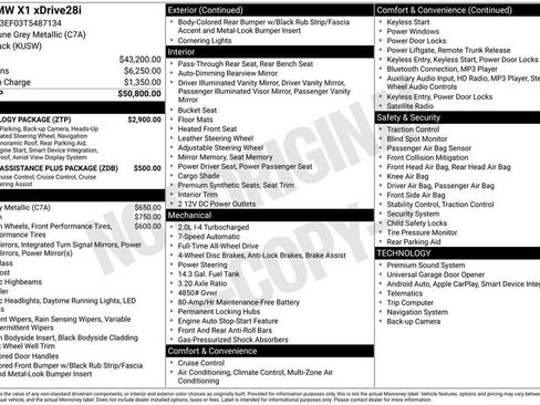 Used 2026 BMW X1 xDrive28i w/ Technology Package AWD/4WD image 41