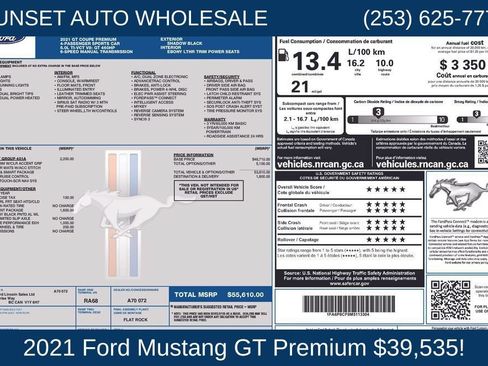 Used 2021 Ford Mustang GT Premium RWD image 46