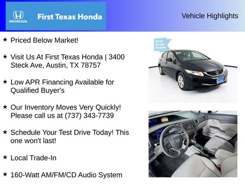 Used 2015 Honda Civic LX image 5